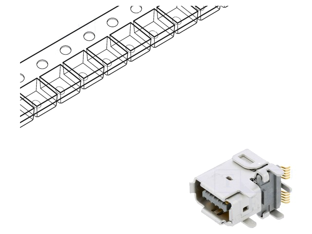 Connector: ix Industrial; contact; IX; mannelijk; PIN: 10; A; op PCB Connector: ix Industrial; contact; IX; mannelijk; PIN: 10; A; op PCB